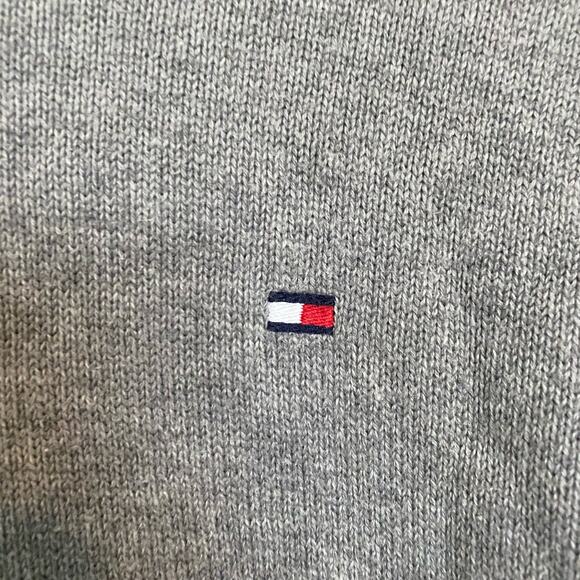 Tommy Hilfiger 1/4 Zip Pullover Sweater Gray Medium - Picture 4 of 5